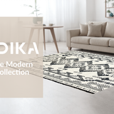 Modern Abstract Beige and Gray Motifs(Black)