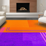 Ultra Soft Area Rug, Non Slip, Stain Resistant, Washable Area Rugs for Living Room, Bedroom, Interactive Playful Liquid Aesthetic(Orange)