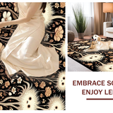 Ultra Soft Area Rug, Non Slip, Stain Resistant, Washable Area Rugs for Living Room, Bedroom, Ethereal Earthy Patterned Aesthetic(Brown)