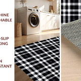 Rustic Black and White Checkerboard(Black)