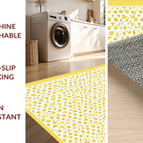 Ultra Soft Area Rug, Non Slip, Stain Resistant, Washable Area Rugs for Living Room, Bedroom, Delicate Petal Accents in Minimalist Style(Yellow)