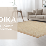 Ultra Soft Area Rug, Non Slip, Stain Resistant, Washable Area Rugs for Living Room, Bedroom, Farmhouse Inspired Braided Texture(Beige)