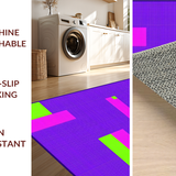 Ultra Soft Area Rug, Non Slip, Stain Resistant, Washable Area Rugs for Living Room, Bedroom, Energetic Number-Centric Decorative Theme(Purple)