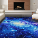 Ultra Soft Area Rug, Non Slip, Stain Resistant, Washable Area Rugs for Living Room, Bedroom, Vibrant Celestial Artistry Display(Blue)