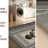 Ultra Soft Area Rug, Non Slip, Stain Resistant, Washable Area Rugs for Living Room, Bedroom, Sophisticated Wild Animal Inspired Decor(Beige)