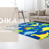 Ultra Soft Area Rug, Non Slip, Stain Resistant, Washable Area Rugs for Living Room, Bedroom, Charming Animal Fantasy Style(Blue)