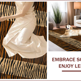 Ultra Soft Area Rug, Non Slip, Stain Resistant, Washable Area Rugs for Living Room, Bedroom, Stylish Rustic Tiger Aesthetic(Brown)