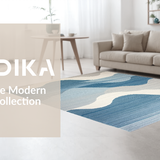 Whimsical Curved Jute Aesthetic(Blue)
