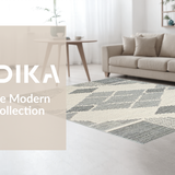 Elegant Ivory Geometric Weave(Gray)