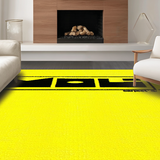 Ultra Soft Area Rug, Non Slip, Stain Resistant, Washable Area Rugs for Living Room, Bedroom, Chic Playful Phrase Aesthetic(Yellow)