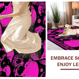 Ultra Soft Area Rug, Non Slip, Stain Resistant, Washable Area Rugs for Living Room, Bedroom, Eerie yet Fun Seasonal Decor(Pink)