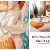 Ultra Soft Area Rug, Non Slip, Stain Resistant, Washable Area Rugs for Living Room, Bedroom, Whimsical Pastel Alphabet Arrangement(Orange)