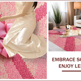 Ultra Soft Area Rug, Non Slip, Stain Resistant, Washable Area Rugs for Living Room, Bedroom, coquette bow bath(Pink)