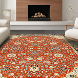 Cozy Low Pile Ogee Design(Red)