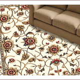 Ultra Soft Area Rug, Non Slip, Stain Resistant, Washable Area Rugs for Living Room, Bedroom, Washable Light Brown Bedroom Floral Area Rug(Beige)