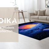 Ultra Soft Area Rug, Non Slip, Stain Resistant, Washable Area Rugs for Living Room, Bedroom, Radiant Galactic Exploration Pattern(Purple)