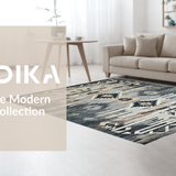 Geometric Rustic Charcoal Motif(Gray)