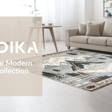Ultra Soft Area Rug, Non Slip, Stain Resistant, Washable Area Rugs for Living Room, Bedroom, Modern Ethereal Nature Scene(Gray)