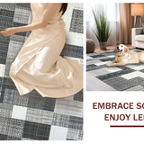 Ultra Soft Area Rug, Non Slip, Stain Resistant, Washable Area Rugs for Living Room, Bedroom, Modern Black And White Rug: Black White Door Mat(Gray)