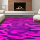 Ultra Soft Area Rug, Non Slip, Stain Resistant, Washable Area Rugs for Living Room, Bedroom, Soft Pink Animal Themed Decor(Purple)