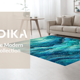 Ultra Soft Area Rug, Non Slip, Stain Resistant, Washable Area Rugs for Living Room, Bedroom, 3D Octopus Illusion Rug Runner Nautical Ocean Depths Graphic Printed Mat(Blue)