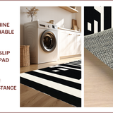 Stylish Monochrome Striped Decor Element(Black)