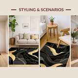 Elegant Abstract Marble Inspired Motif(Black)