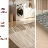 Ultra Soft Area Rug, Non Slip, Stain Resistant, Washable Area Rugs for Living Room, Bedroom, Inviting Earthy Rustic Charm(Beige)