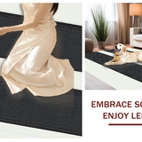 Ultra Soft Area Rug, Non Slip, Stain Resistant, Washable Area Rugs for Living Room, Bedroom, Minimalist Dual-Tone Design Piece(Black)