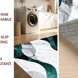 Emerald Swirl Abstract Elegance(White)