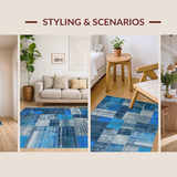 Artistic Blue Tiled Design Element(Blue)