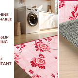 Ultra Soft Area Rug, Non Slip, Stain Resistant, Washable Area Rugs for Living Room, Bedroom, Fluffy Romantic Blossom Arrangement(Pink)