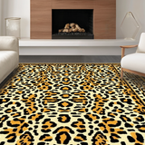 Ultra Soft Area Rug, Non Slip, Stain Resistant, Washable Area Rugs for Living Room, Bedroom, Elegant Earth Tone Animal Shape(Beige)