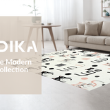 Ultra Soft Area Rug, Non Slip, Stain Resistant, Washable Area Rugs for Living Room, Bedroom, Stylish Irregular Animal Shape(White)