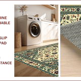 Ultra Soft Area Rug, Non Slip, Stain Resistant, Washable Area Rugs for Living Room, Bedroom, Natural Green Entryway Rug with Intricate Details(Beige)