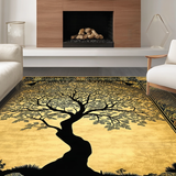 Ultra Soft Area Rug, Non Slip, Stain Resistant, Washable Area Rugs for Living Room, Bedroom, Vibrant Earthy Aesthetic Charm(Gold)
