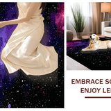 Ultra Soft Area Rug, Non Slip, Stain Resistant, Washable Area Rugs for Living Room, Bedroom, Bold Cosmic Color Splash(Purple)
