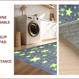 Ultra Soft Area Rug, Non Slip, Stain Resistant, Washable Area Rugs for Living Room, Bedroom, Whimsical Grey Cosmic Design(Gray)