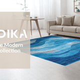 Coastal Inspired Plush Fabric Design(Blue)