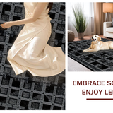 Ultra Soft Area Rug, Non Slip, Stain Resistant, Washable Area Rugs for Living Room, Bedroom, Elegant Black Bow Area Rug: Coquette Home Decor(Black)