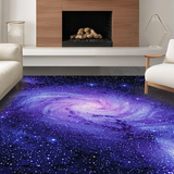 Ultra Soft Area Rug, Non Slip, Stain Resistant, Washable Area Rugs for Living Room, Bedroom, Cosmic Purple Nebula Aesthetic(Purple)