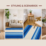 Elegant Textured Wave Motif(Blue)