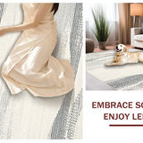 Striking Grey and Cream Shapes(Ivory)