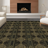 Chic Gold Geometric Texture(Black)