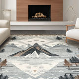 Ultra Soft Area Rug, Non Slip, Stain Resistant, Washable Area Rugs for Living Room, Bedroom, Modern Ethereal Nature Scene(Gray)