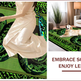 Ultra Soft Area Rug, Non Slip, Stain Resistant, Washable Area Rugs for Living Room, Bedroom, Cool Printed Bedroom Carpet for Minimalist Aesthetic(Green)