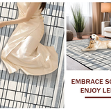 Ultra Soft Area Rug, Non Slip, Stain Resistant, Washable Area Rugs for Living Room, Bedroom, Elegant Subtle Diamond Configuration(Gray)