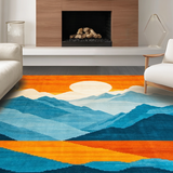 Whimsical Geometric Swirls(Blue)
