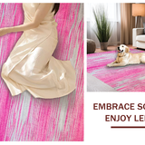 Ultra Soft Area Rug, Non Slip, Stain Resistant, Washable Area Rugs for Living Room, Bedroom, Unique Animal Print Elegance(Pink)