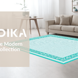 Ultra Soft Area Rug, Non Slip, Stain Resistant, Washable Area Rugs for Living Room, Bedroom, Refreshing Coastal Trellis Layout(White)